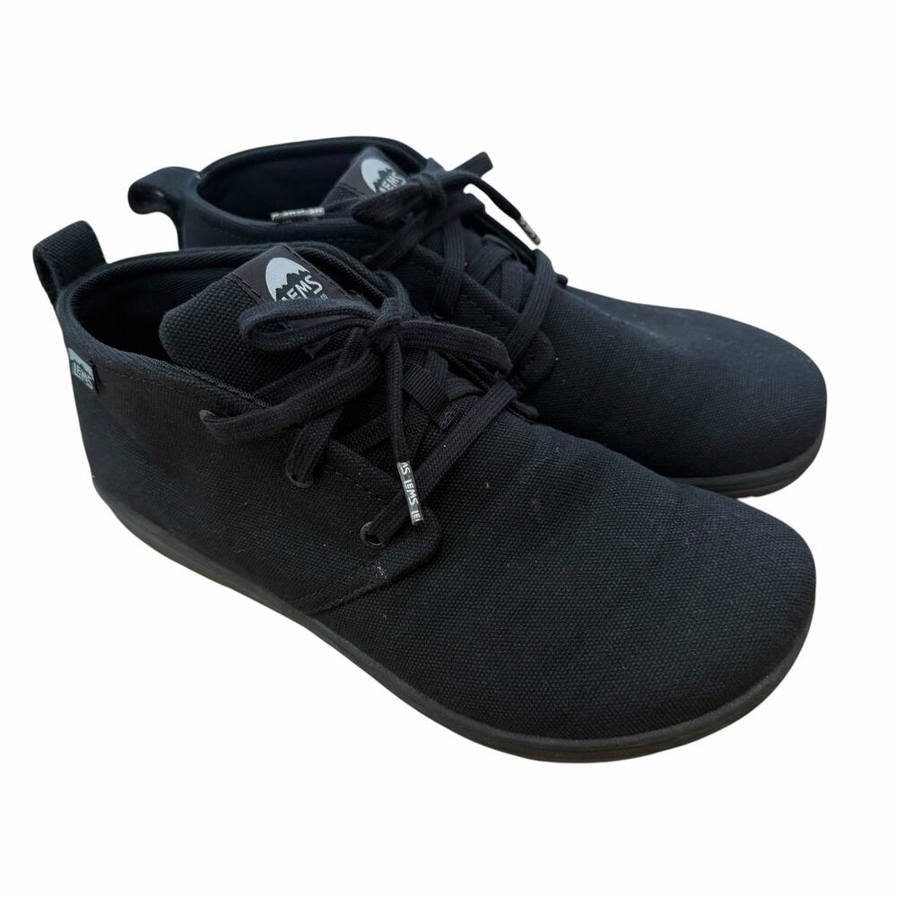 Lems Black Chukka Canvas Vegan Unisex Shoes Sz 10 Men